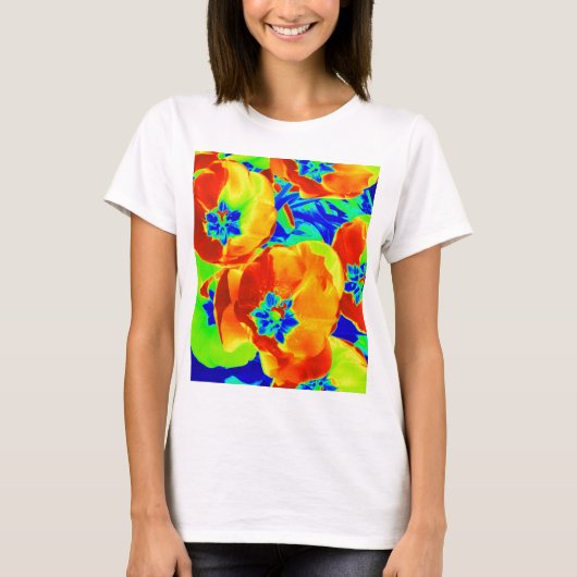 fluorescerende tulpen t-shirt (Voorkant)