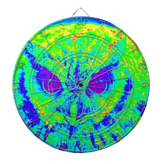 fluorescerende uil dartbord (Voorkant)