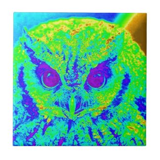 fluorescerende uil tegeltje