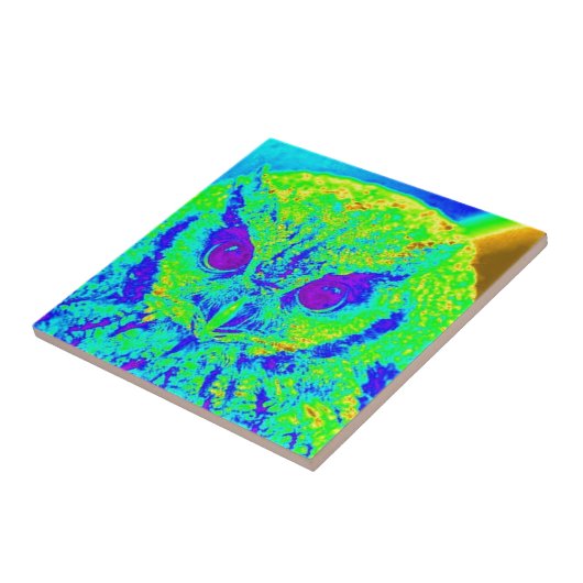 fluorescerende uil tegeltje (Zijkant)