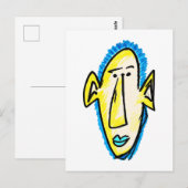 Fluorescerende vent briefkaart (Voorkant / Achterkant)