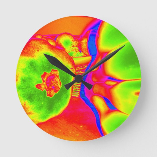 fluorescerende vruchten ronde klok (Voorkant)