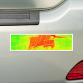 fluorescerende zeilboot bumpersticker (Op auto)