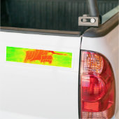 fluorescerende zeilboot bumpersticker (Op Truck)