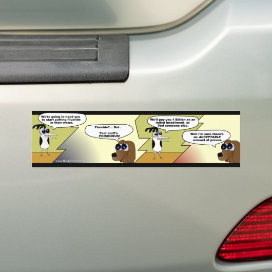 Fluoride Comic Strip — Bumpersticker (Op auto)