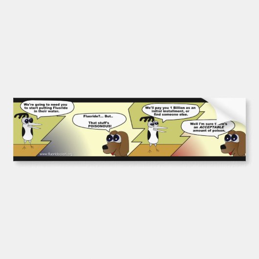 Fluoride Comic Strip — Bumpersticker (Voorkant)