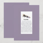 Fluoriet Crystal Betekenis Sieraden Display Edelst Feestdagenkaart (Voorkant / Achterkant)