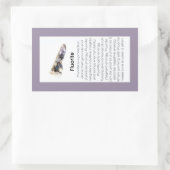 Fluoriet Crystal Betekenis Sieraden Edelsteen Pakk Rechthoekige Sticker (Tas)