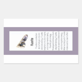 Fluoriet Crystal Betekenis Sieraden Edelsteen Pakk Rechthoekige Sticker