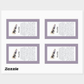 Fluoriet Crystal Betekenis Sieraden Edelsteen Pakk Rechthoekige Sticker (Vel)