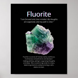 Fluoriet kristal steen betekent poster