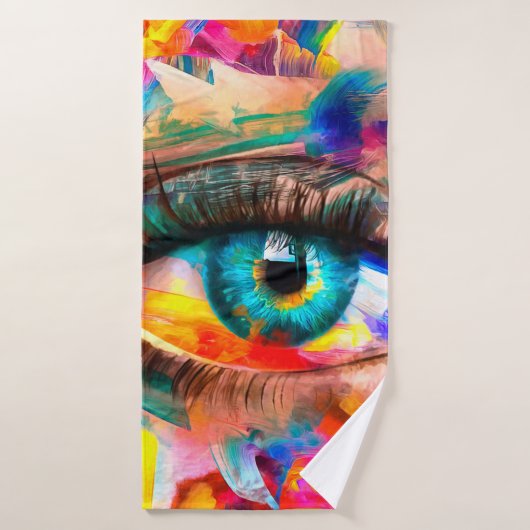 "Fluoriet" - oliefilter. Conceptuele abstracte Badhanddoek (Badhanddoek)