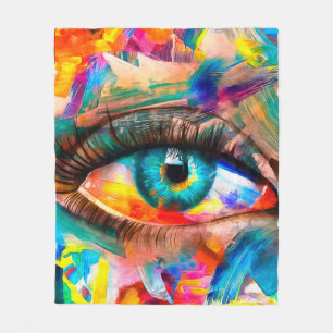 "Fluoriet" - oliefilter. Conceptuele abstracte Fleece Deken