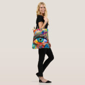 "Fluoriet" - oliefilter. Conceptuele abstracte Tote Bag (Op model)