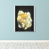Fluorietkristallen op calciet canvas afdruk (Insitu (Houten vloer))