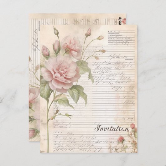 fluorische retrokaart briefkaart (Voorkant / Achterkant)