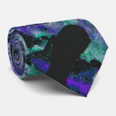 Fluorite Crystal Geode Marble Abstract Stropdas (Opgerold)