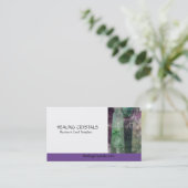 Fluorite Crystal Healing Crystals Visitekaartje (Staand voorkant)