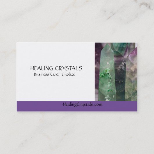 Fluorite Crystal Healing Crystals Visitekaartje (Voorkant)