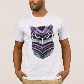 Fluorite Crystal Owl Silhouette T-shirt (Voorkant)