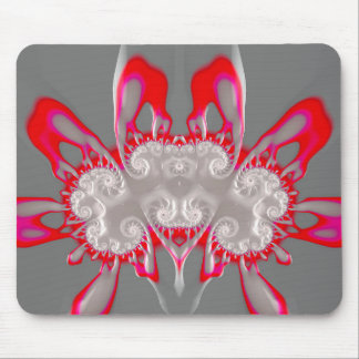 ~ FLUORO PINK RED GRAY WHITE ~ Fractal ~Original ~ Muismat