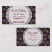 Fluro Green Space Science New age Visitekaartje (Voorkant / Achterkant)