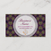 Fluro Green Space Science New age Visitekaartje (Achterkant)