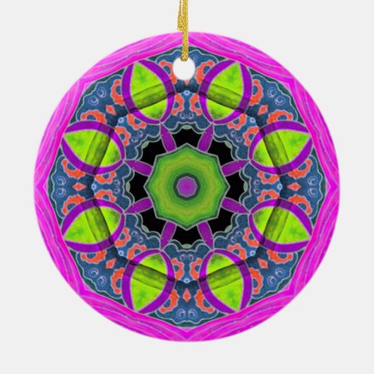 FluRoDelica Bloem Sticker Keramisch Ornament (Achterkant)