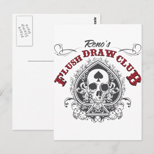 Flush Draw Club Briefkaart (Voorkant / Achterkant)