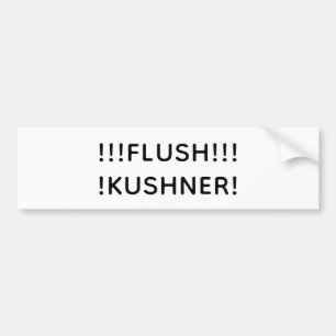 FLUSH KUSHNER Hankamer Artjunkhaus Spat-art Fun! Bumpersticker
