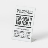 Flush toilet Airbnb Sign Reclamebord Met Voetstuk (Voorkant)