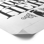 Flush Toilet Funny Bathroom Sign Wall Art Poster (Hoek)