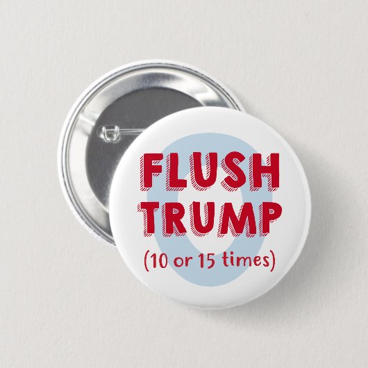 Flush Trump 10 of 15 keer Ronde Button 5,7 Cm (Voorkant /achterkant)