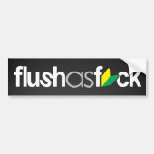 flushasfck (faux koolstofvezel) bumpersticker (Voorkant)
