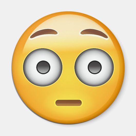 Flushing Face Emoji Magneet (Voorkant)