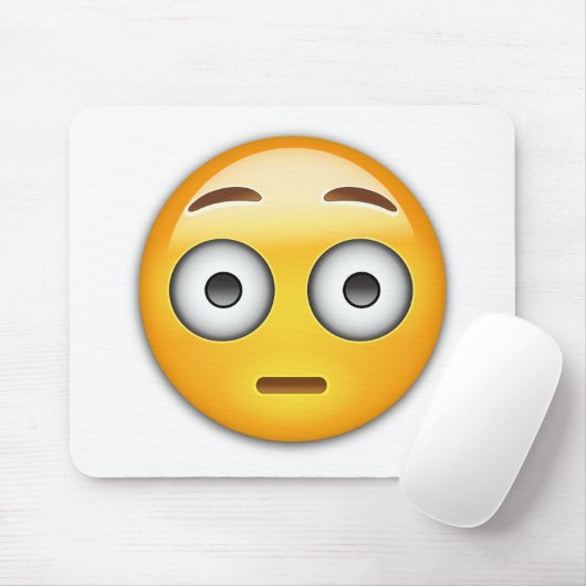 Flushing Face Emoji Muismat (Met muis)