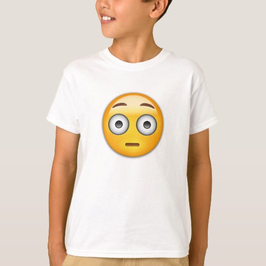 Flushing Face Emoji T-shirt (Voorkant)
