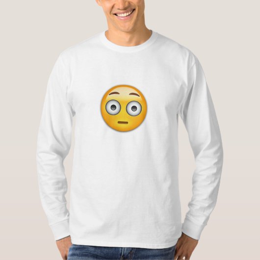 Flushing Face Emoji T-shirt (Voorkant)