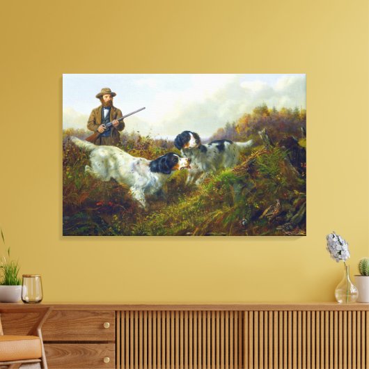 Flushing Grouse Long Lake Game Bird Hunting Canvas Afdruk (Insitu (Woonkamer))