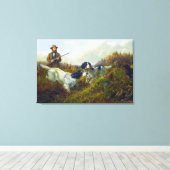 Flushing Grouse Long Lake Game Bird Hunting Canvas Afdruk (Insitu (Houten vloer))