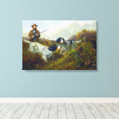 Flushing Grouse Long Lake Game Bird Hunting Canvas Afdruk (Insitu (Houten vloer))