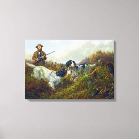 Flushing Grouse Long Lake Game Bird Hunting Canvas Afdruk (Voorkant)