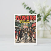 Flushing kies een kant briefkaart (Staand voorkant)