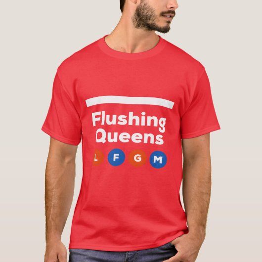 Flushing Queens LFGM Subway retro T-shirt (Voorkant)
