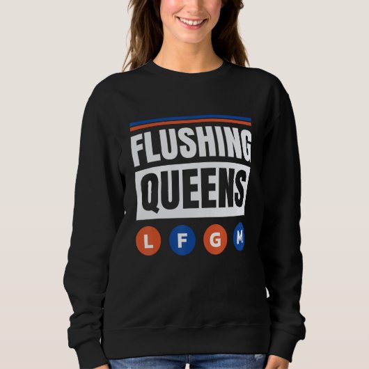 Flushing Queens New York City Trains Metro Subway  Trui (Voorkant)