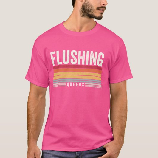 Flushing Queens  Sunset, Flushing Queens T-shirt (Voorkant)