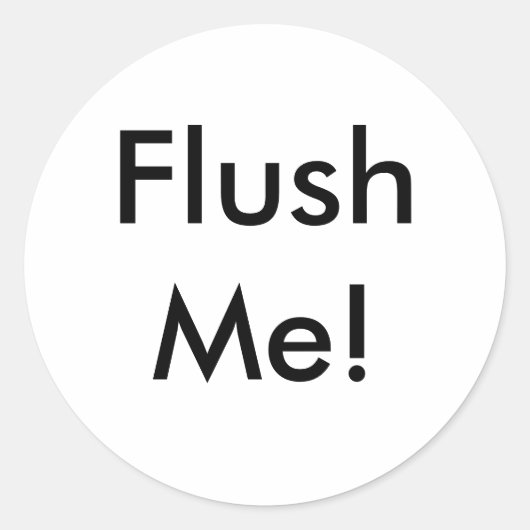 FlushMe! Ronde Sticker (Voorkant)