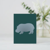 Flusspferd hippo hippopotamus briefkaart (Staand voorkant)