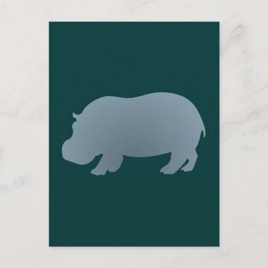 Flusspferd hippo hippopotamus briefkaart (Voorkant)
