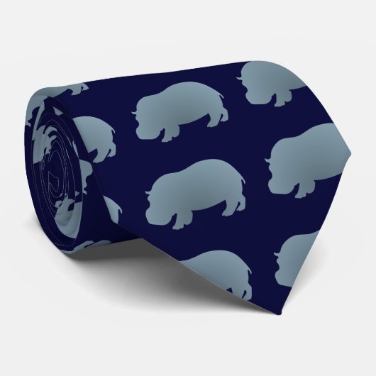 Flusspferd hippo hippopotamus stropdas (Opgerold)